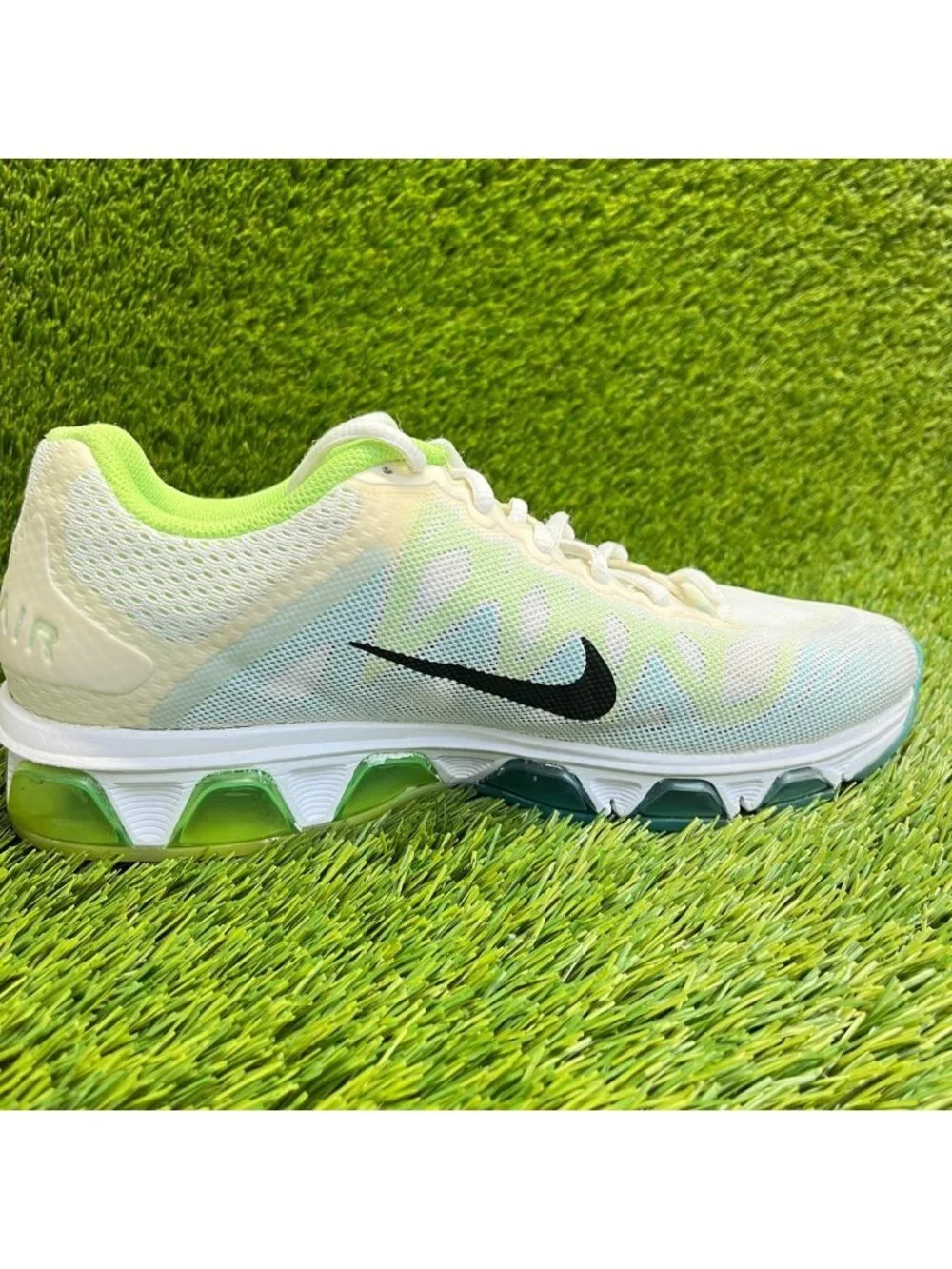 Nike Air Max Tailwind 7 Womens Size 10 White Green Black Running Shoes Sneakers